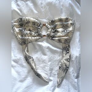 COPY - Montce Snake Rib Tori Bandeau Bikini Top